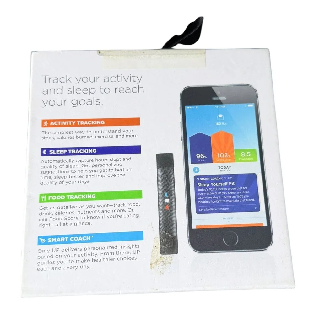 Jawbone UP2 &UP Move Activity Tracker Bundle NIB Silver Blue Wireless Sleep Tech